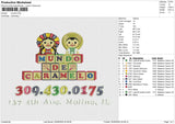 Mundo Embroidery File 6 size