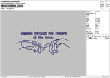 Fingerstext Embroidery File 6 sizes