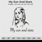 My Sun And Stars Embroidery File 6 size