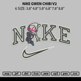 Nike Gwen Chibi V2 Embroidery File 6 sizes
