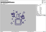Nail Bottle Embroidery File 6 sizes