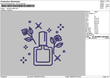 Nail Bottle Embroidery File 6 sizes