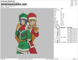 naruto hinata xmas  embroidery