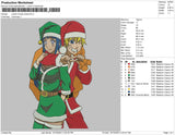 naruto hinata xmas  embroidery