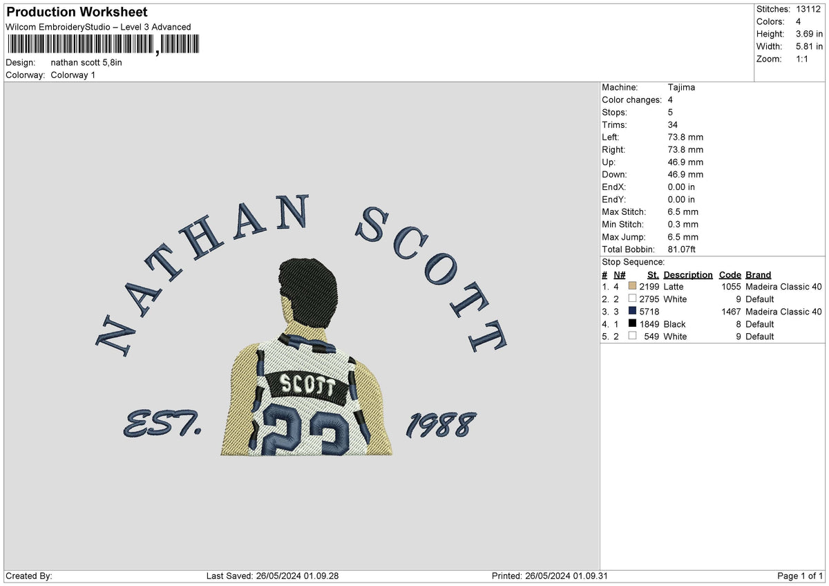 Nathantext Embroidery File 6 sizes
