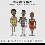 NBA STARS Embroidery File 6 sizes