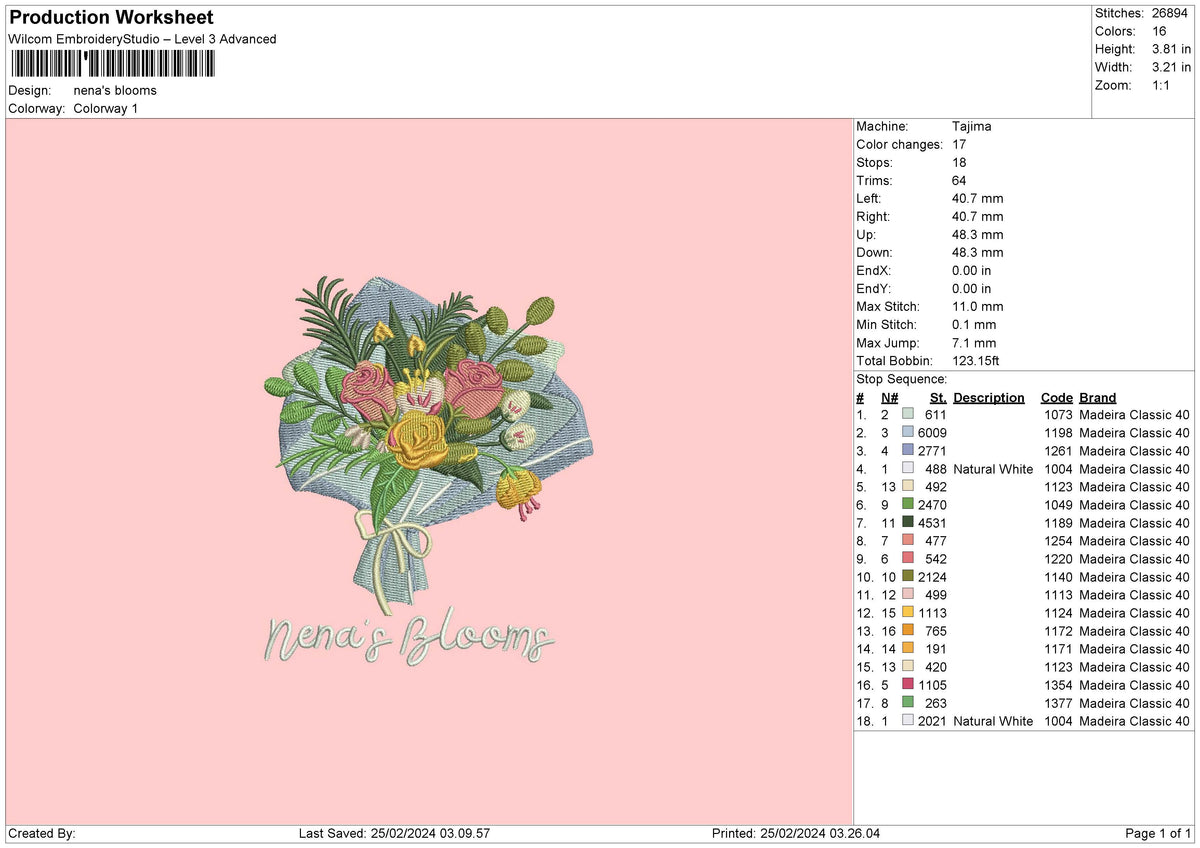 Flowers 2502 Embroidery File 6 sizes