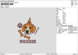 Dognessie Embroidery File 6 sizes