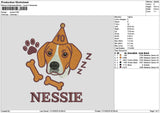 Dognessie Embroidery File 6 sizes