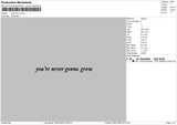 If You & Never Text Embroidery 2 Files