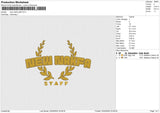 New Nakfa Staff Embroidery File 6 size