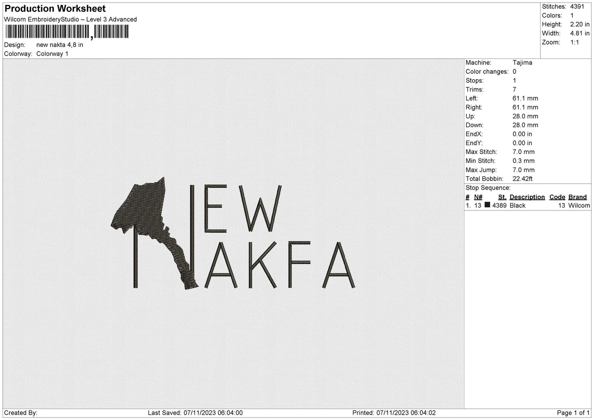 New Nakta Embroidery File 6 size
