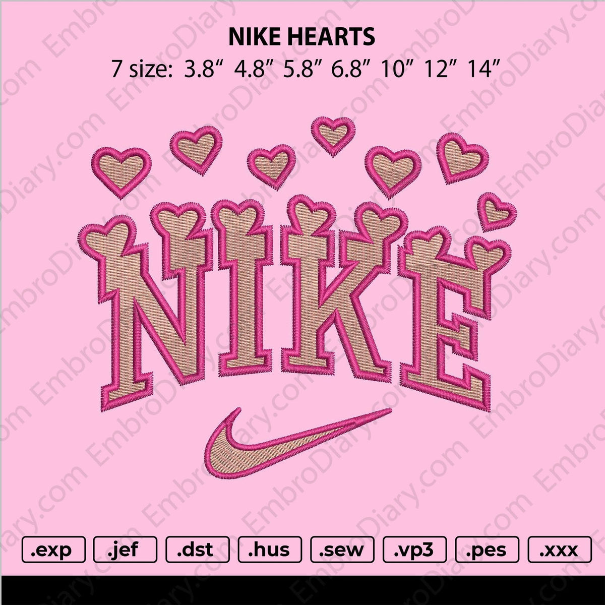 Nike Hearts Embroidery