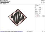 nike26526 Embroidery File 6 sizes