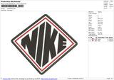 nike26526 Embroidery File 6 sizes