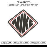 nike26526 Embroidery File 6 sizes