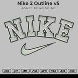 Nike 2 Outline v5 Embroidery