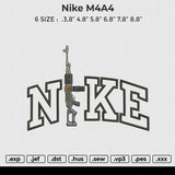 Nike M4A4 Embroidery File 6 size