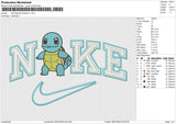 Nike Squirtle Pokemon Embroidery File 6 size