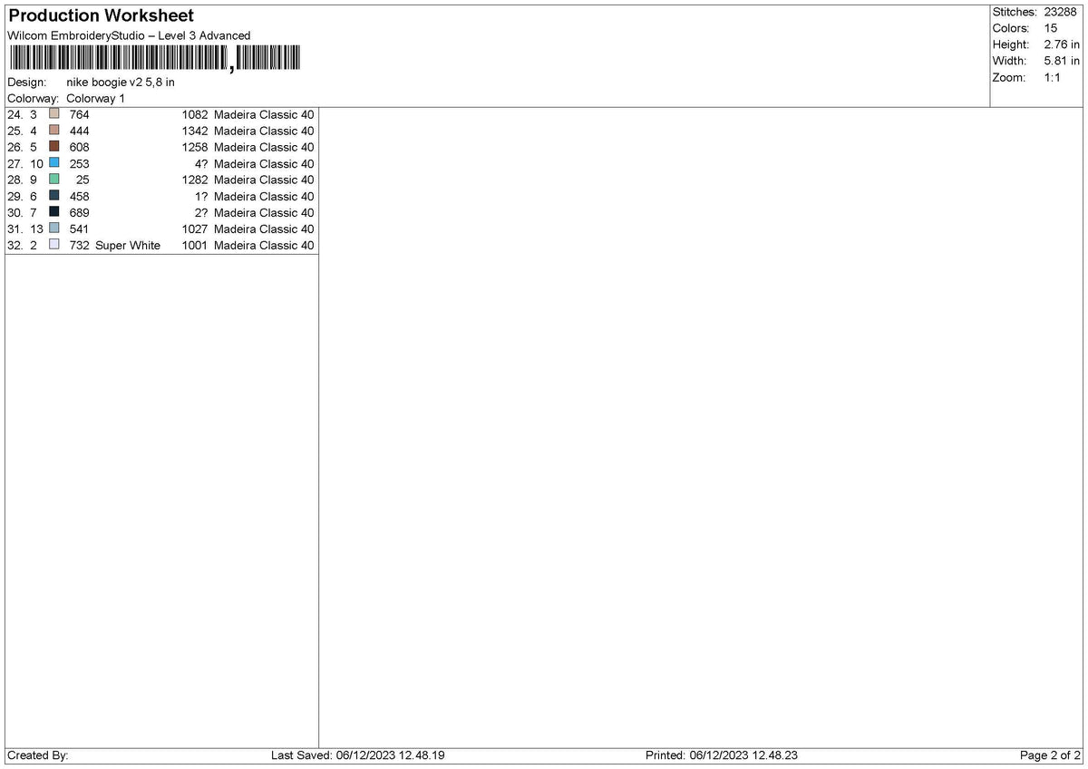 Night Boogie V2 Embroidery File 6 sizes