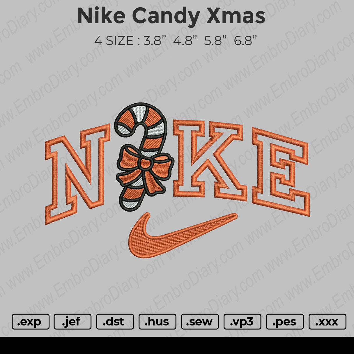 Nike Candy Xmas Embroidery
