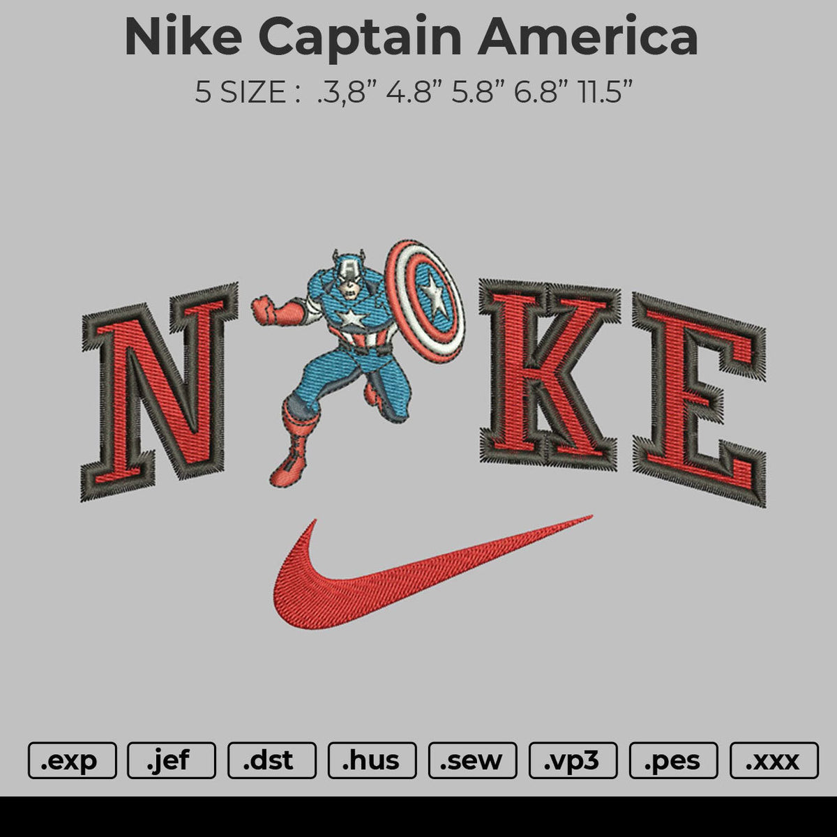 Nike Captain America Embroidery
