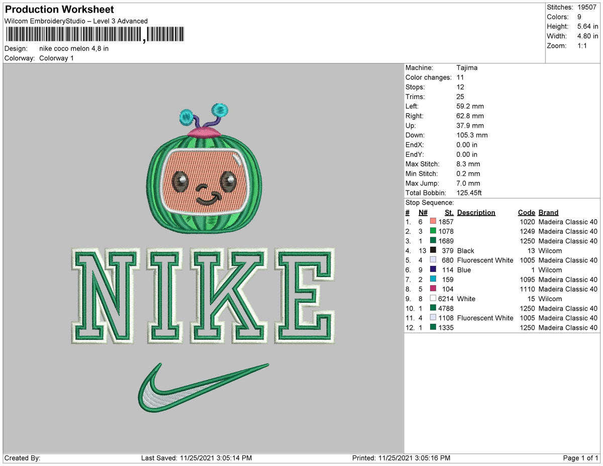 Nike Coco Melon Embroidey