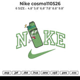 nike cosmo110526 Embroidery File 6 sizes