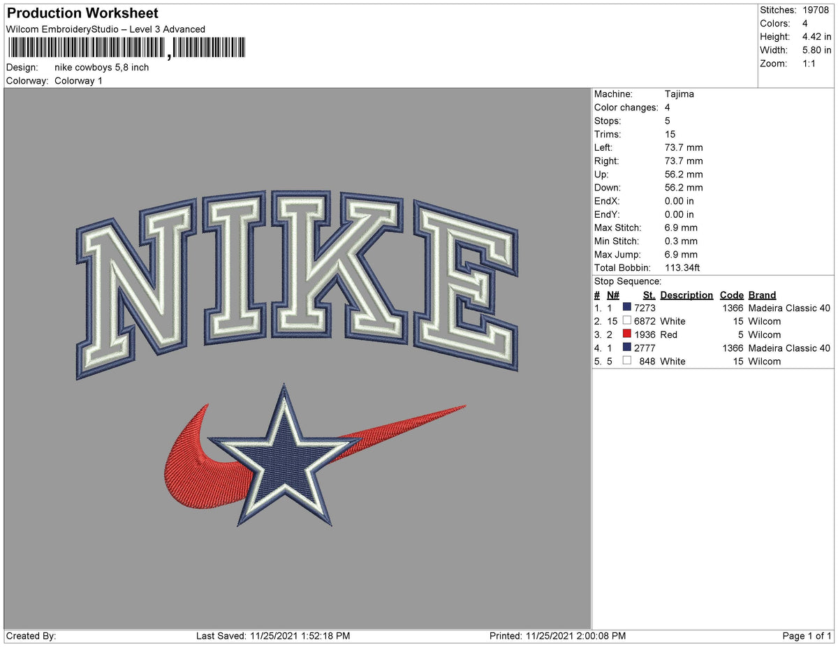 Nike Cowboys Embroidey