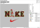 Nike Daisy Xmas Embroidery File 6 sizes