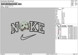 Nike Dog 1512 Embroidery File 6 sizes
