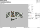 Nike Dog 2207 Embroidery File 6 size
