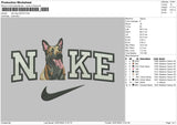 Nike Dog 2207 Embroidery File 6 size