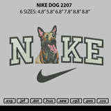 Nike Dog 2207 Embroidery File 6 size