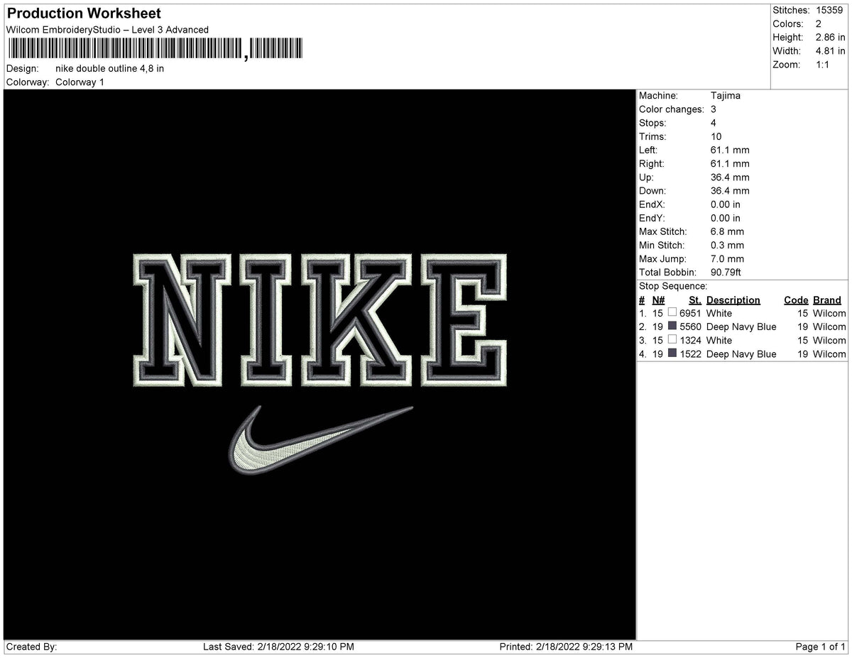 Nike Double Outline 51224