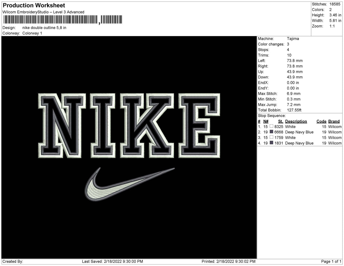 Nike Double Outline 51224