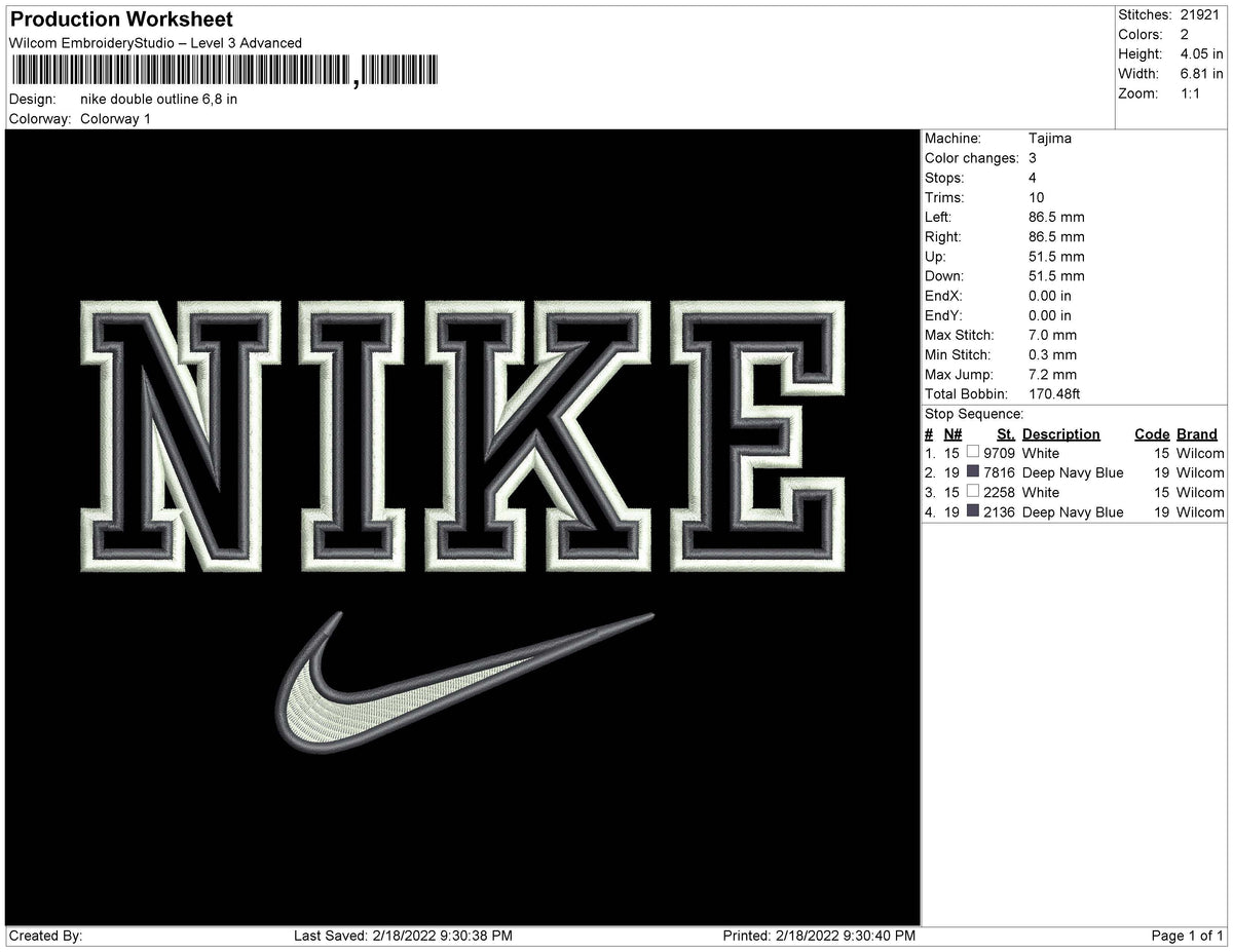 Nike Double Outline 51224