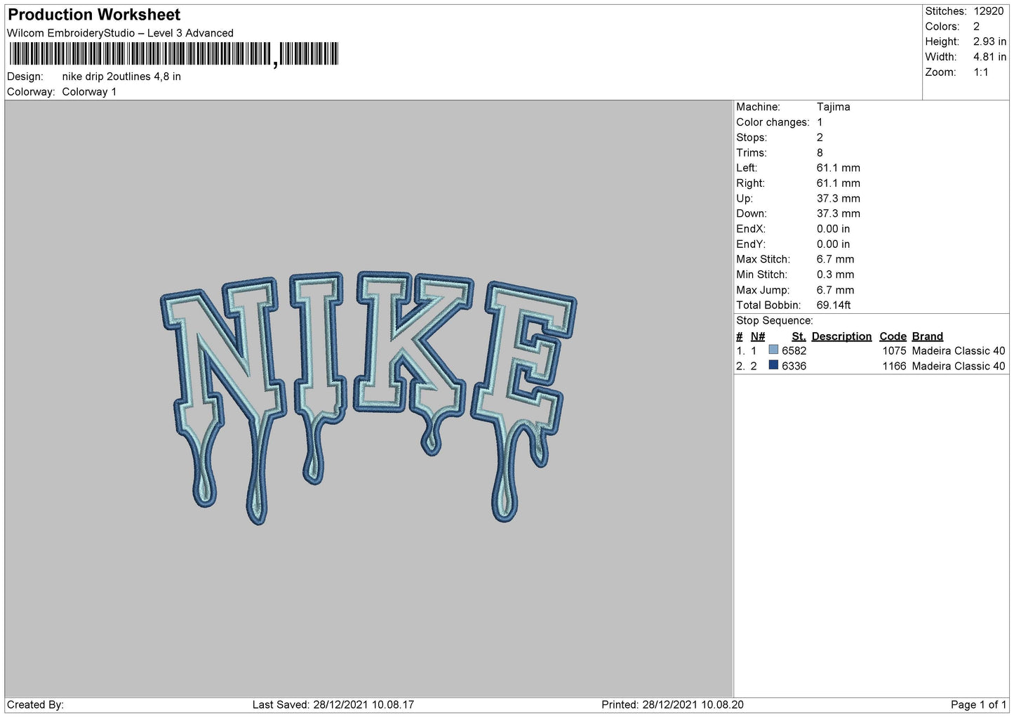 Nike Drip 2 Outline