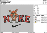 Nike Fox 2701 Embroidery File 6 sizes