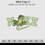 Nike Frog v1 Embroidery File 6 size