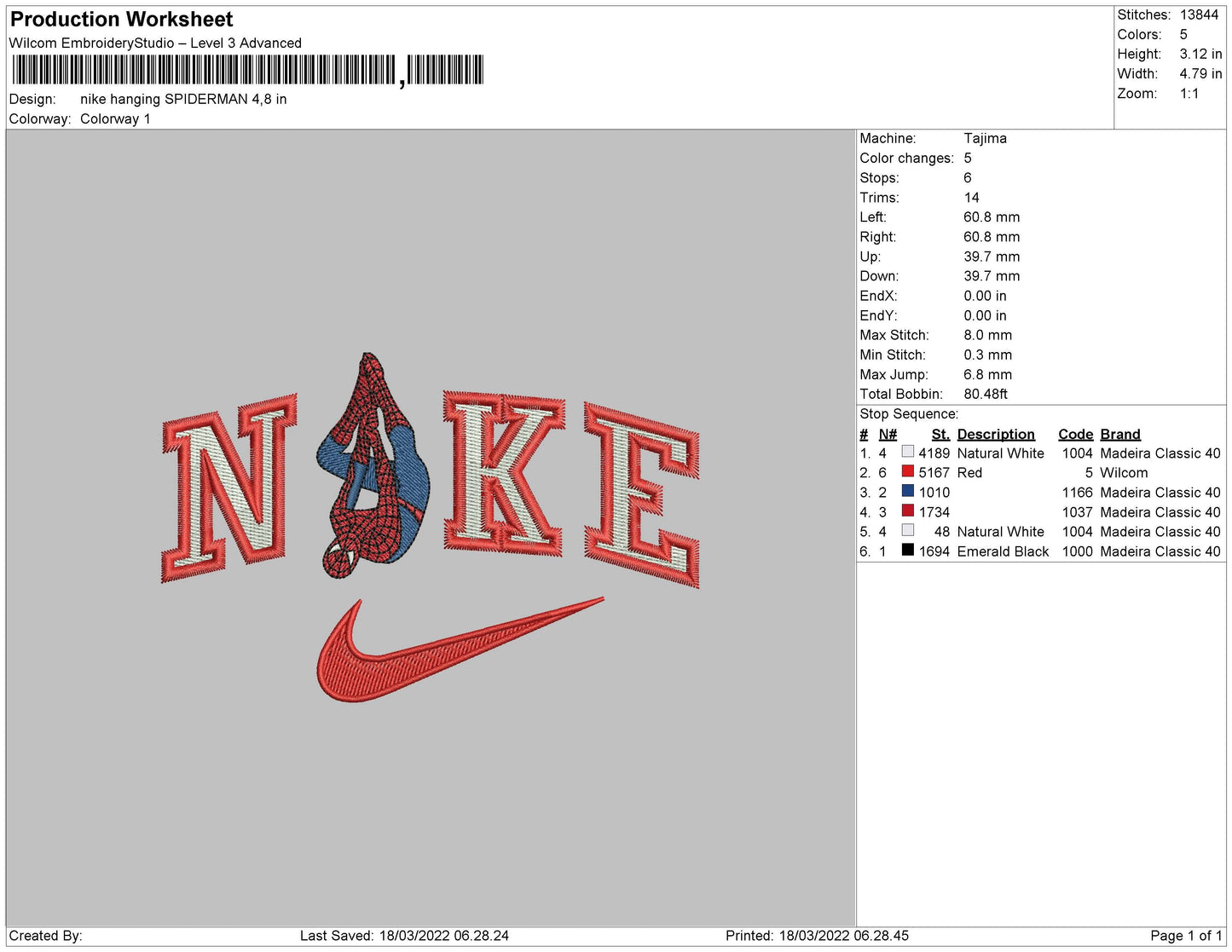 Nike Hanging Spiderman