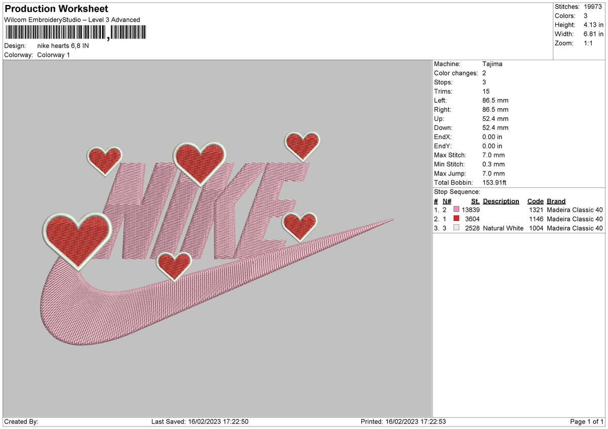 New Hearts Embroidery File 6 sizes