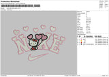 Kitty Balloon Embroidery File 6 sizes