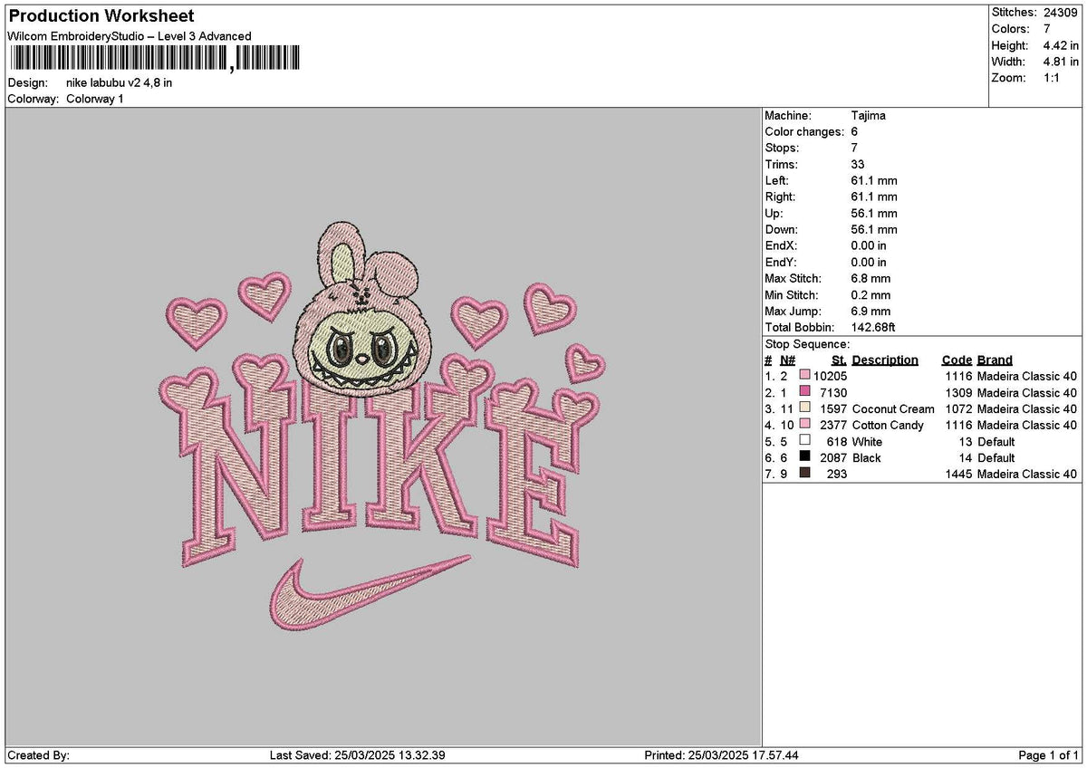 Nike Labu V2 Embroidery File 6 sizes