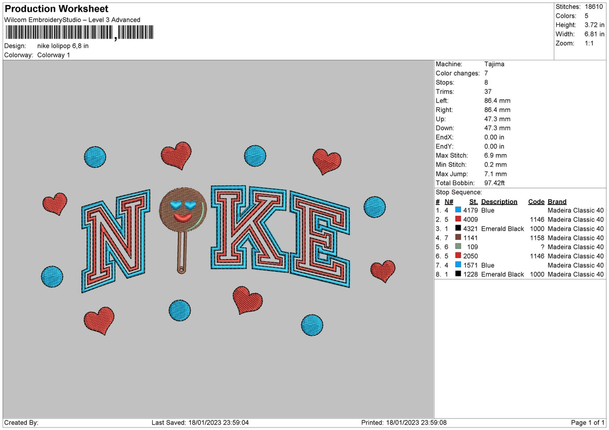 Nike Lolipop Embroidery File 6 sizes