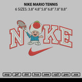 Nike Mario Tennis Embroidery File 6 sizes