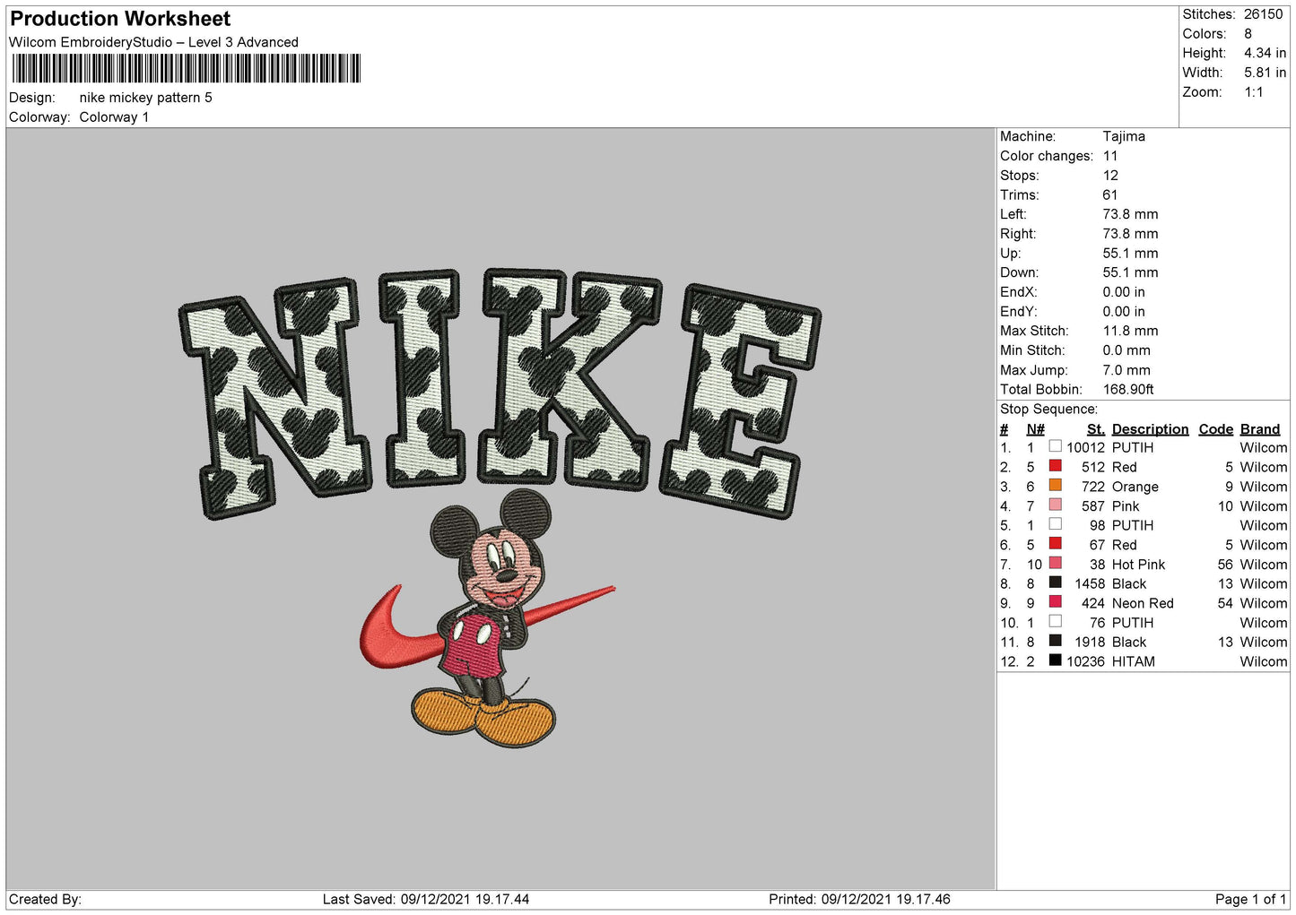 Nike Mickey Pattern
