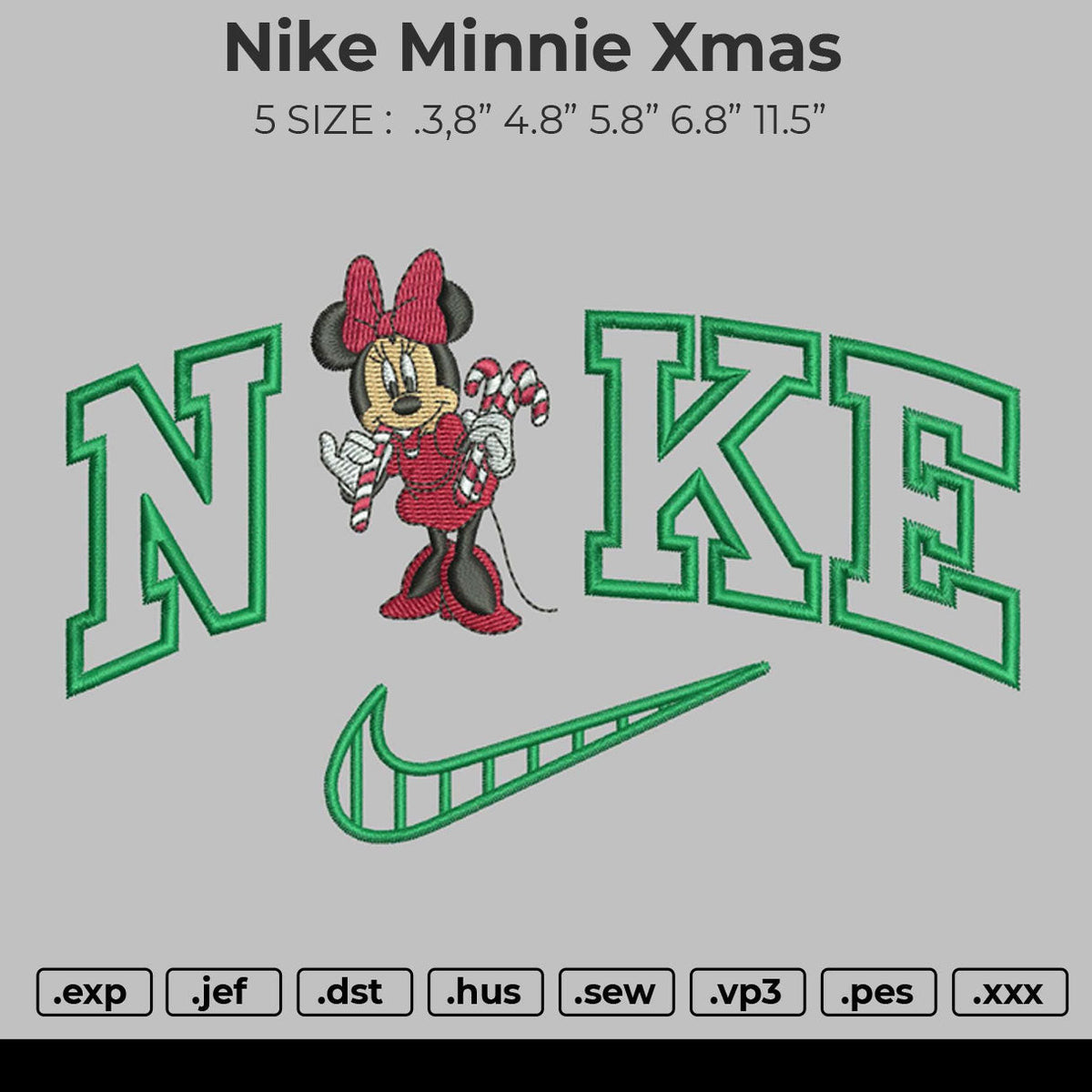 Nike Minnie Xmas Embroidery