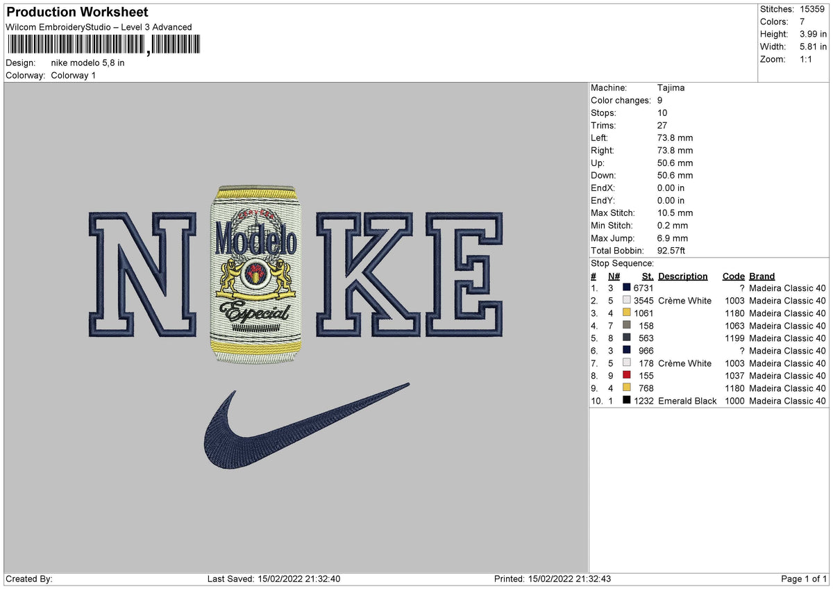 Nike Modelo Embroidery