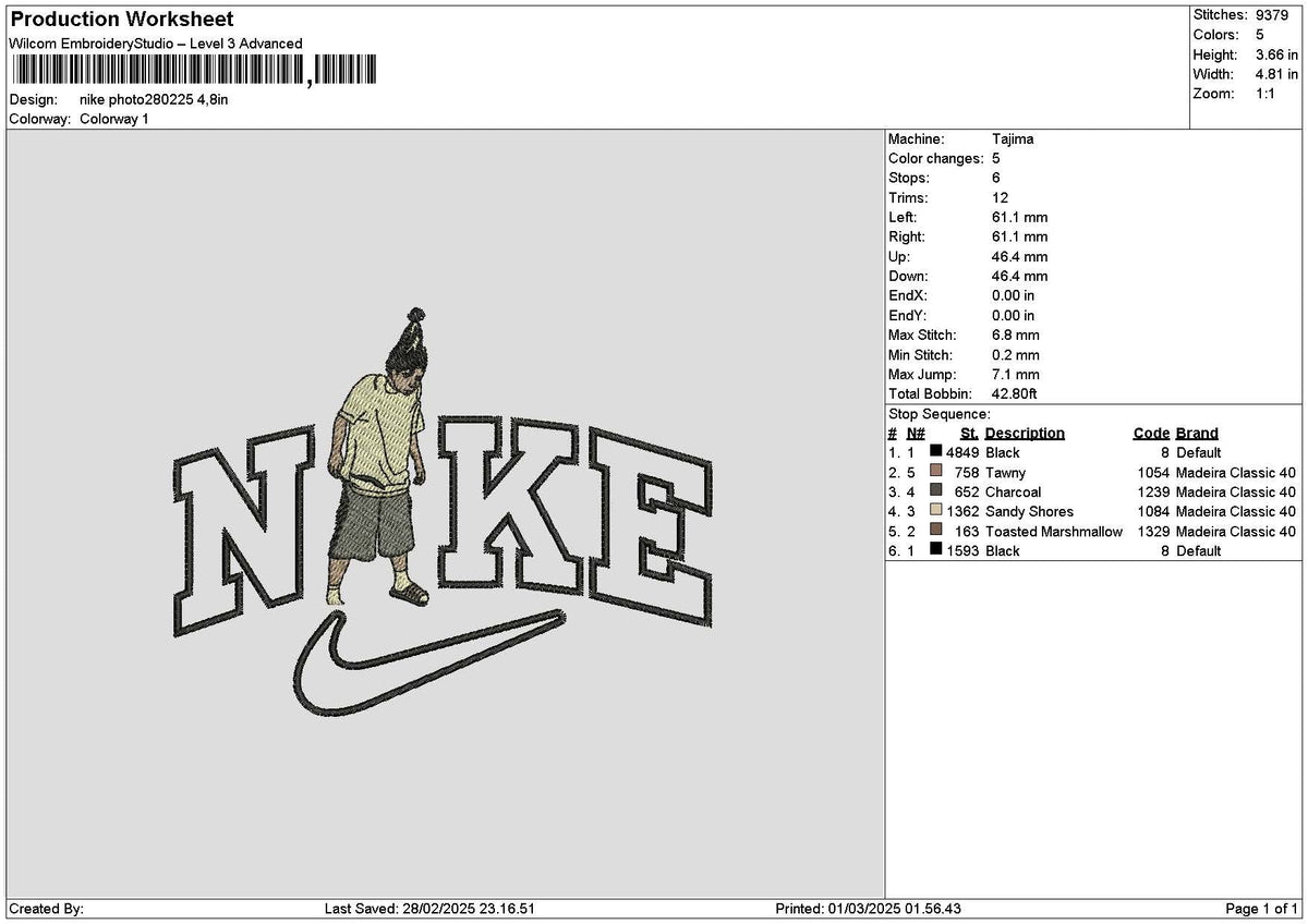 Nike Photo2802 Embroidery File 6 sizes